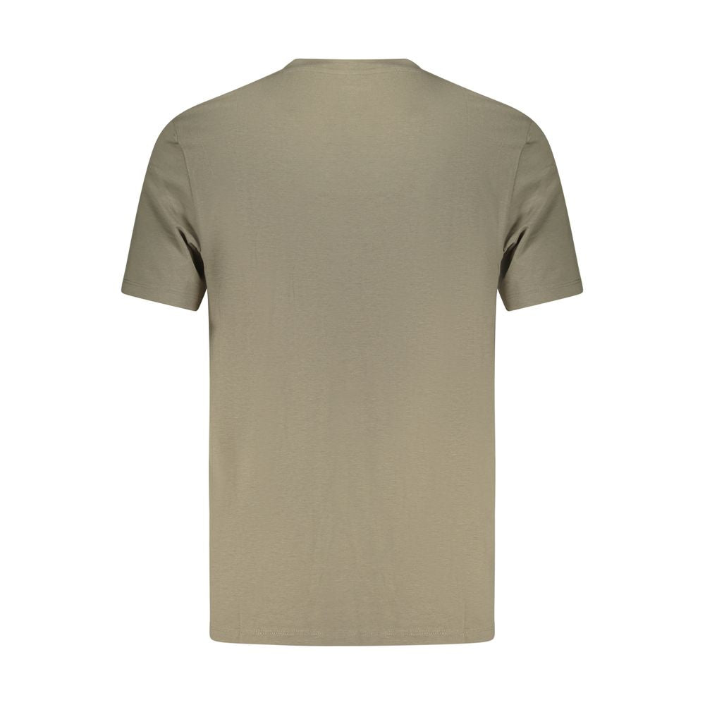 GUESS JEANS - T-SHIRT HOMME VERT LOGO APPLIQUÉ | COLLEKT PARIS