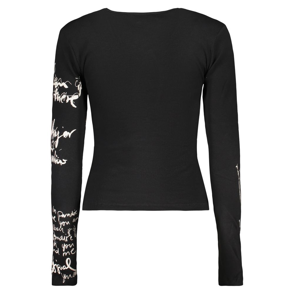 DESIGUAL - WOMEN'S BLACK NALA T-SHIRT | COLLEKT PARIS