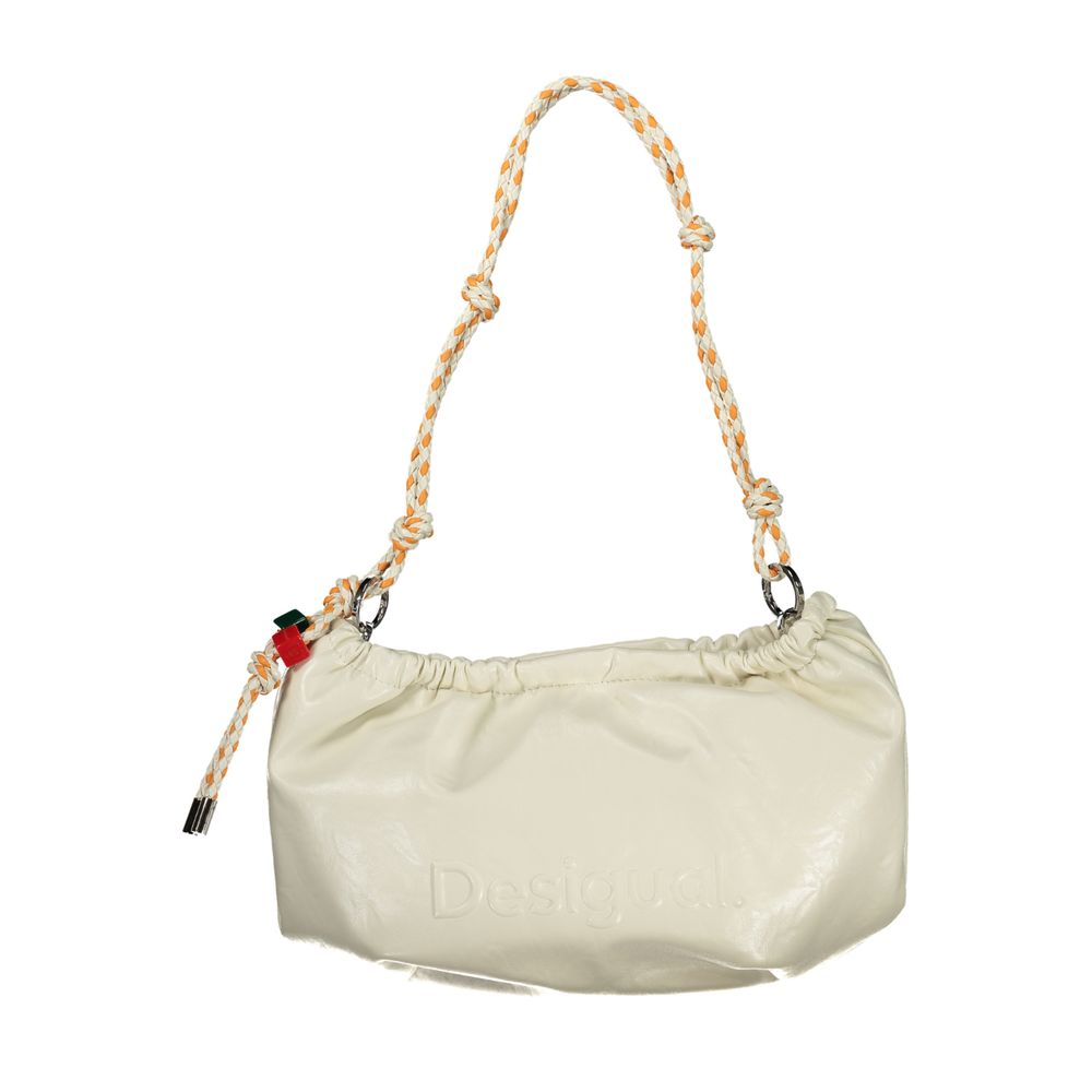 DESIGUAL - WOMEN'S ECRU HALF LOGO WAVERLY HANDBAG | COLLEKT PARIS