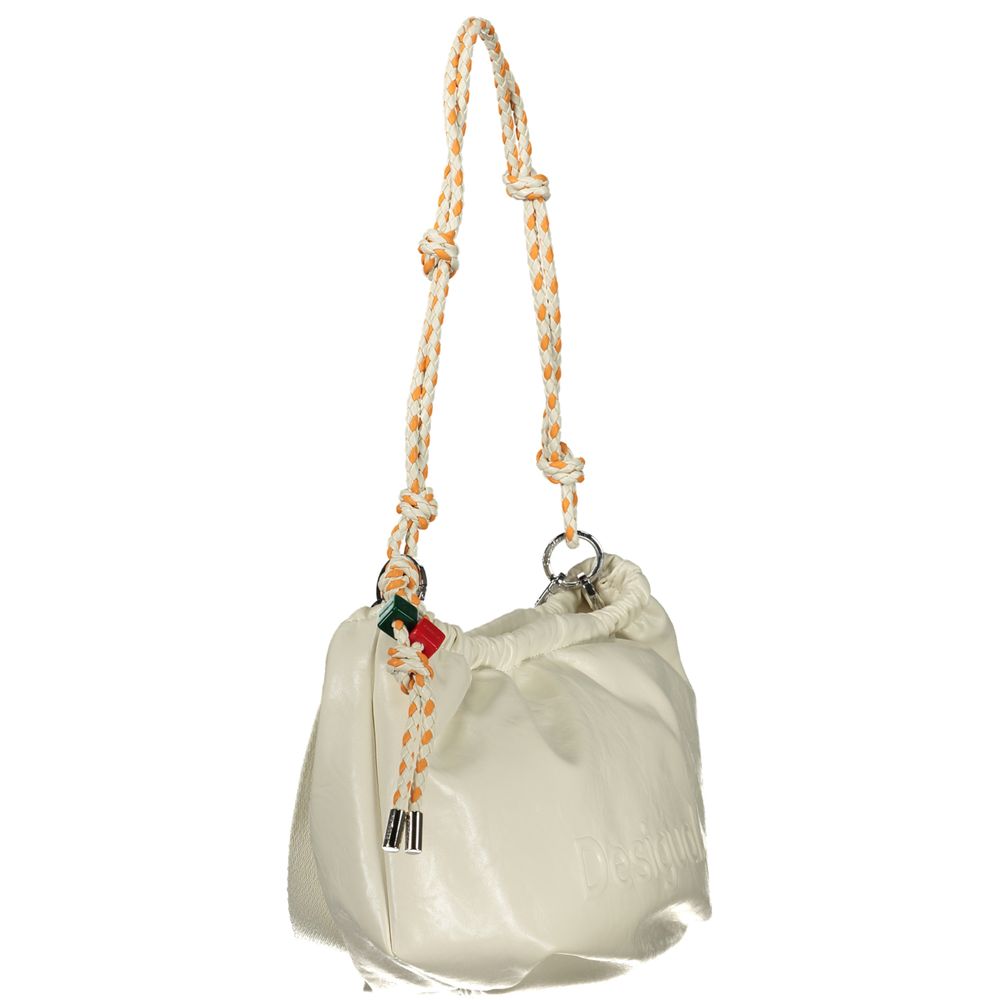 DESIGUAL - WOMEN'S ECRU HALF LOGO WAVERLY HANDBAG | COLLEKT PARIS