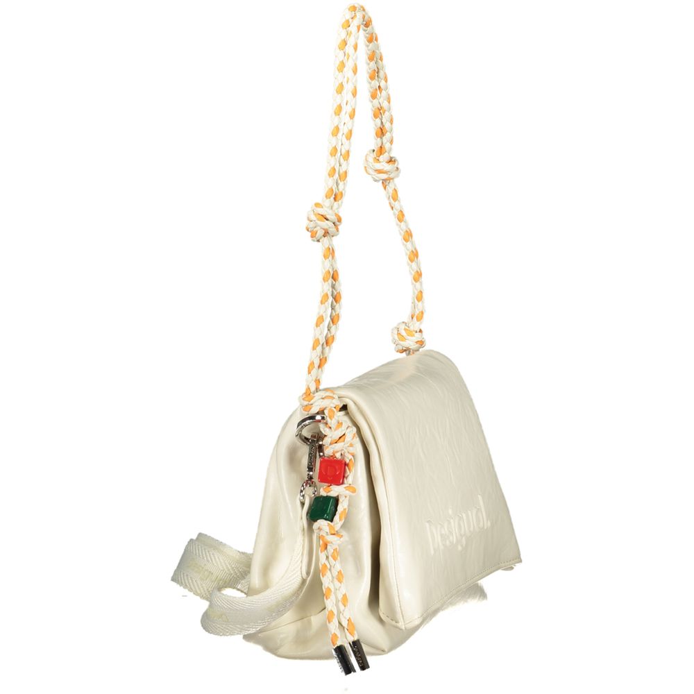 DESIGUAL - SAC À MAIN FEMME ÉCRU HALF LOGO BAG VENECIA 4.0 | COLLEKT PARIS