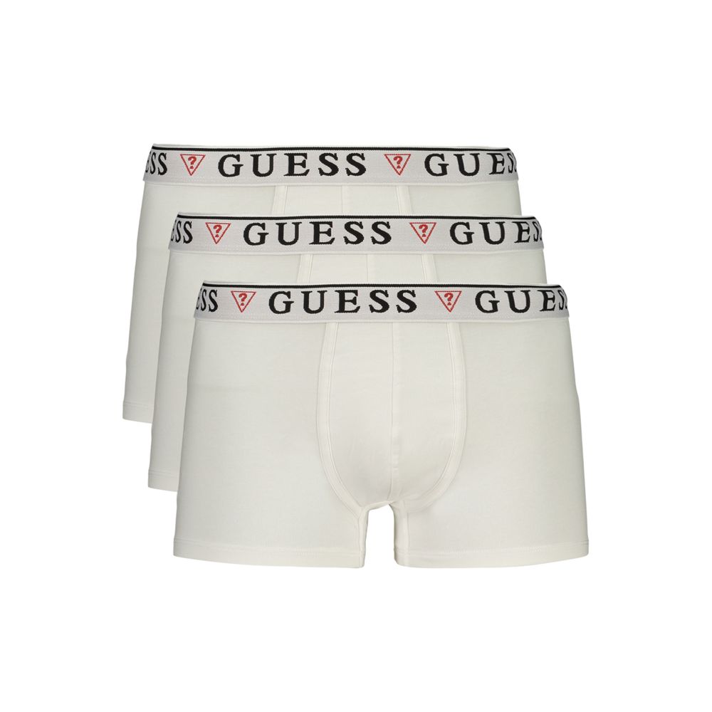 GUESS JEANS - LOT DE 3 BOXERS HOMME BLANCS | COLLEKT PARIS