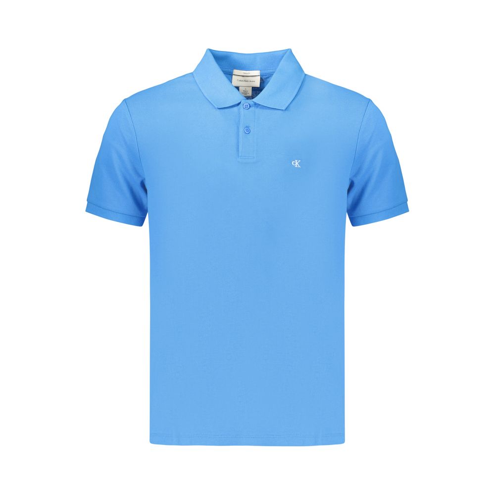 CALVIN KLEIN - POLO HOMME BLEU CLAIR EN COTON | COLLEKT PARIS