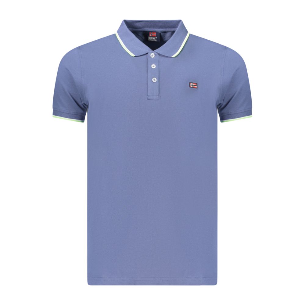NORWAY 1963 - POLO HOMME BLEU DÉTAILS CONTRASTÉS | COLLEKT PARIS