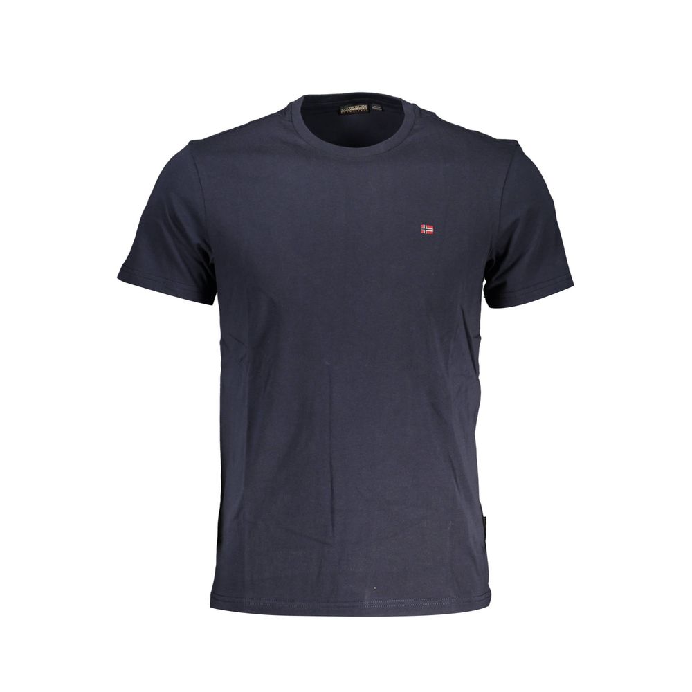 NAPAPIJRI - T-SHIRT HOMME BLEU LOGO BRODÉ | COLLEKT PARIS