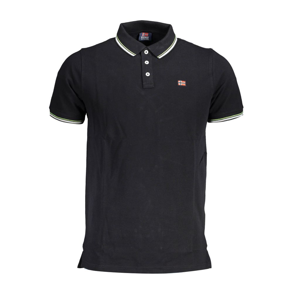 NORWAY 1963 - POLO HOMME NOIR DÉTAILS CONTRASTÉS | COLLEKT PARIS