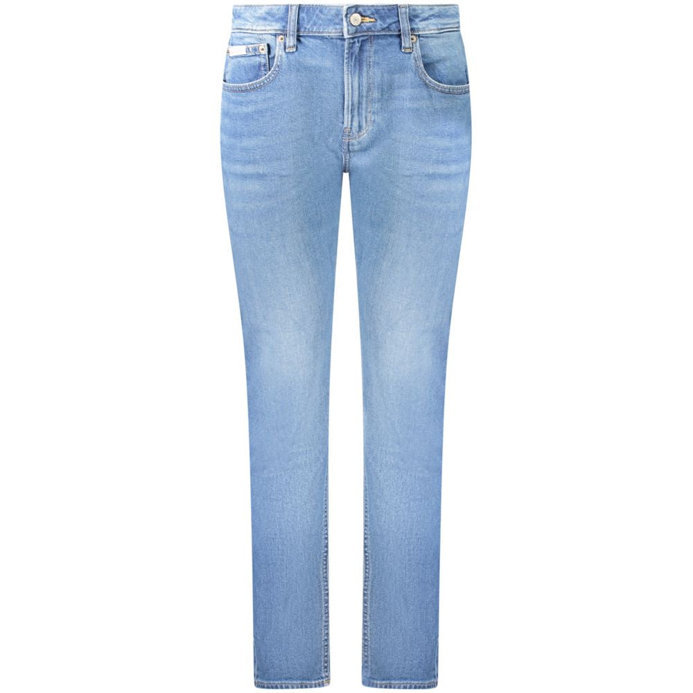 CALVIN KLEIN - JEAN SLIM FEMME BLEU MID RISE | COLLEKT PARIS