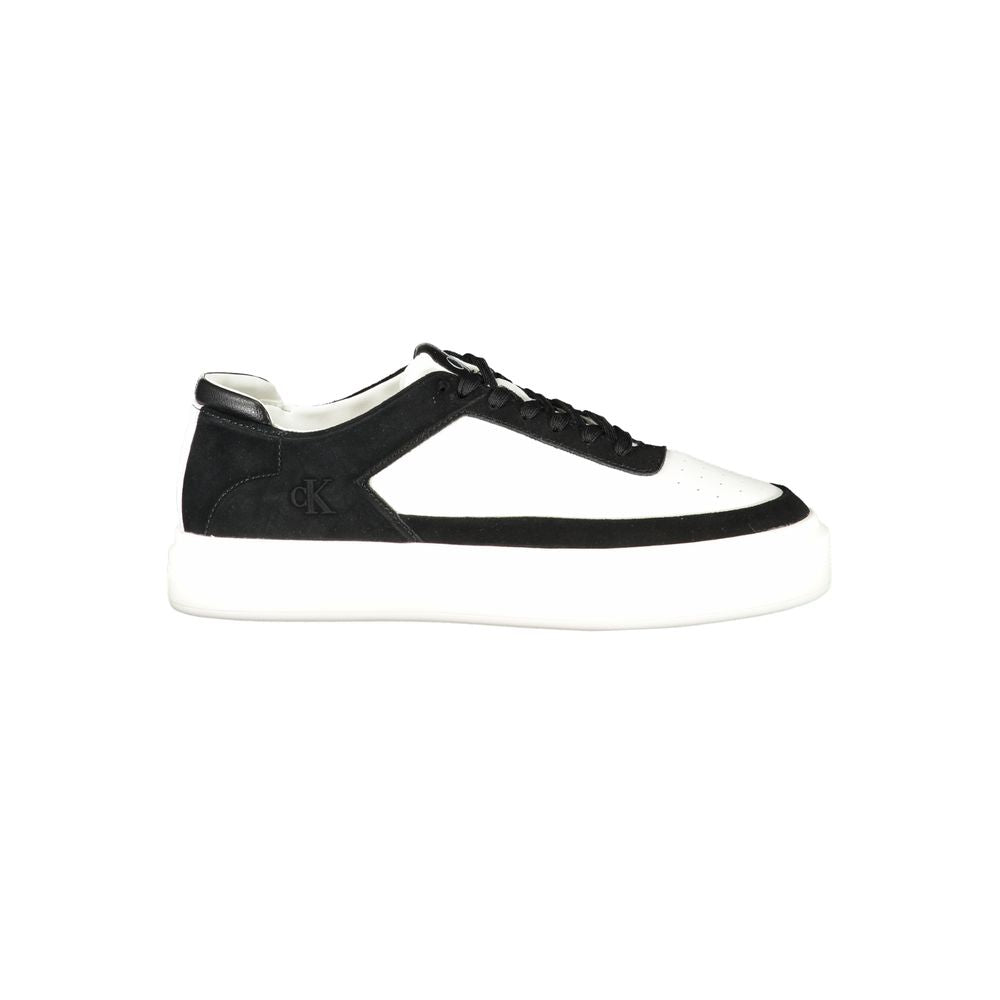 CALVIN KLEIN - SNEAKERS HOMME BLANCHES À DÉTAILS NOIRS | COLLEKT PARIS