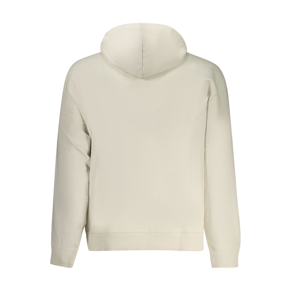 CALVIN KLEIN - HOODIE HOMME BEIGE LOGO IMPRIMÉ | COLLEKT PARIS