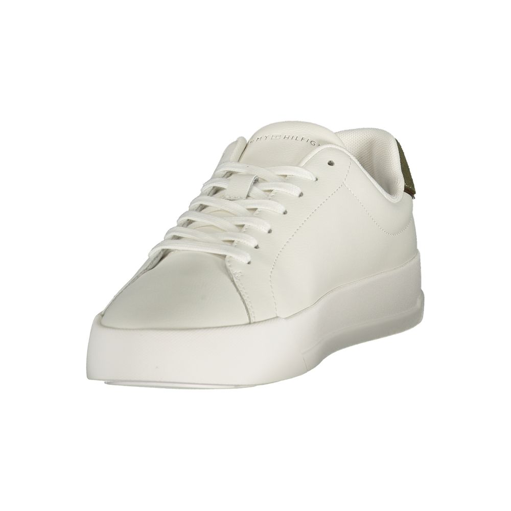 TOMMY HILFIGER - SNEAKERS HOMME BLANCHES À DÉTAILS VERTS | COLLEKT PARIS