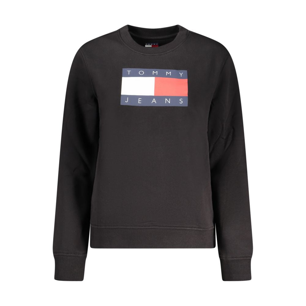 TOMMY HILFIGER - SWEAT FEMME NOIR LOGO IMPRIMÉ | COLLEKT PARIS