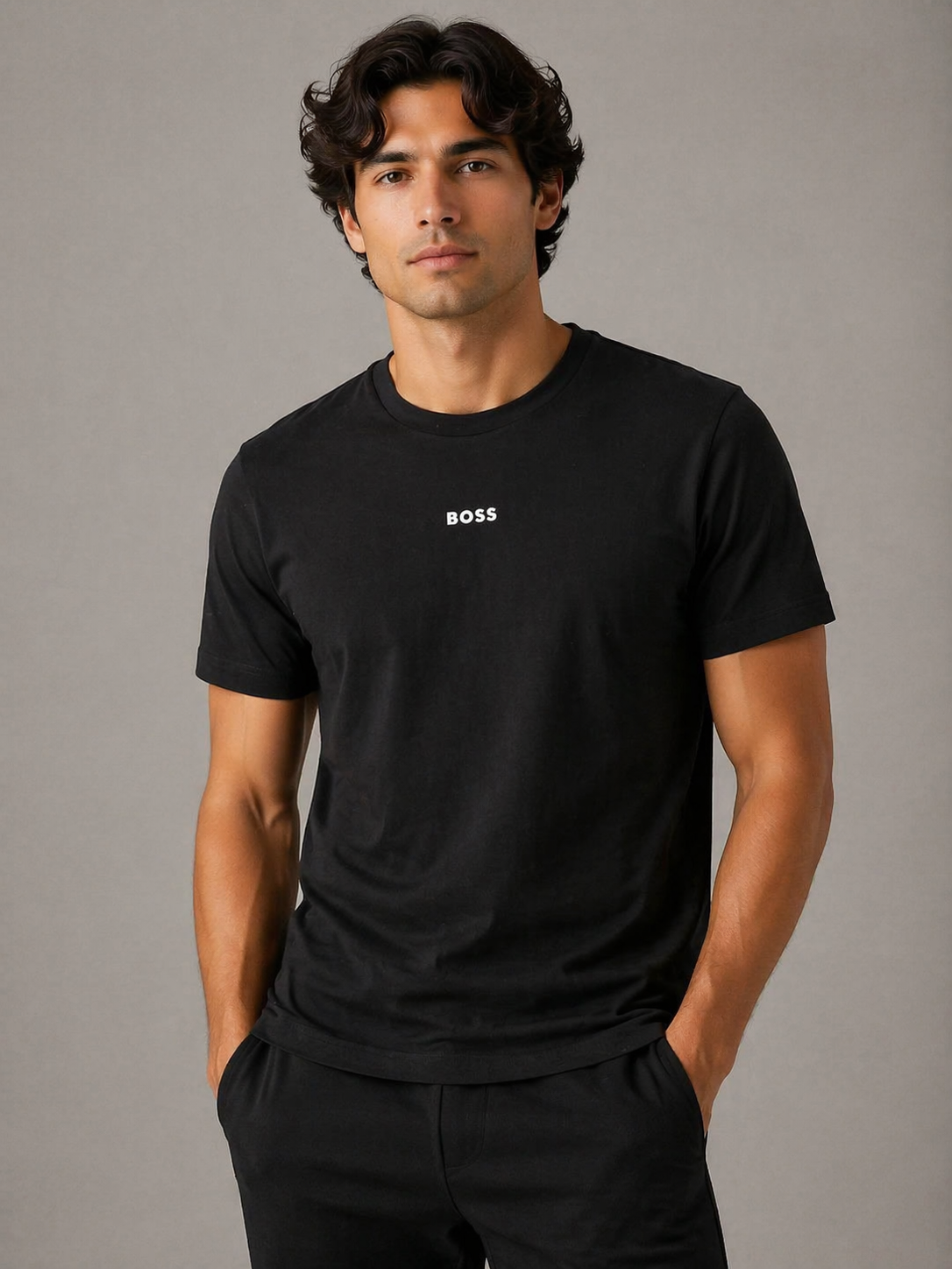 BOSS - T-SHIRT HOMME NOIR EN COTON | COLLEKT PARIS