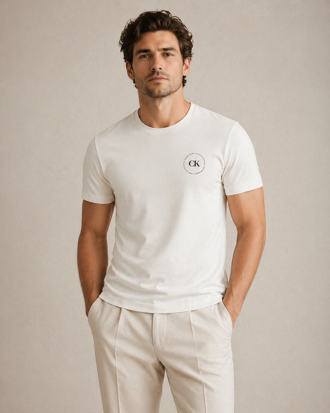 CALVIN KLEIN - T-SHIRT HOMME BLANC EN COTON | COLLEKT PARIS
