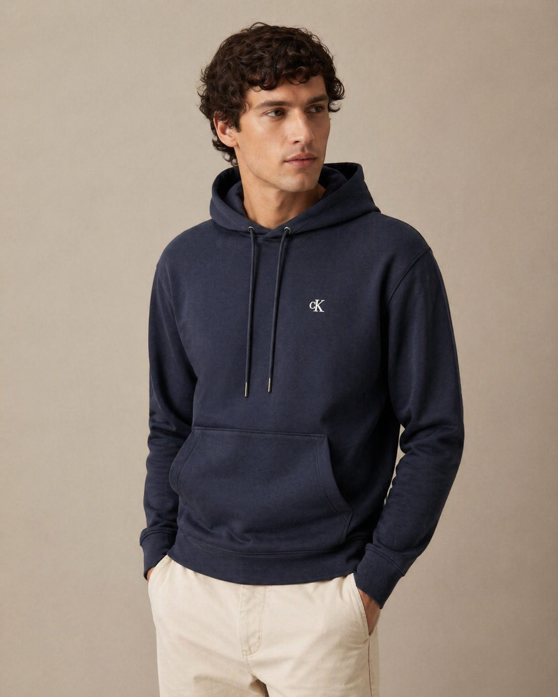 CALVIN KLEIN - SWEAT À CAPUCHE HOMME BLEU EN COTON | COLLEKT PARIS