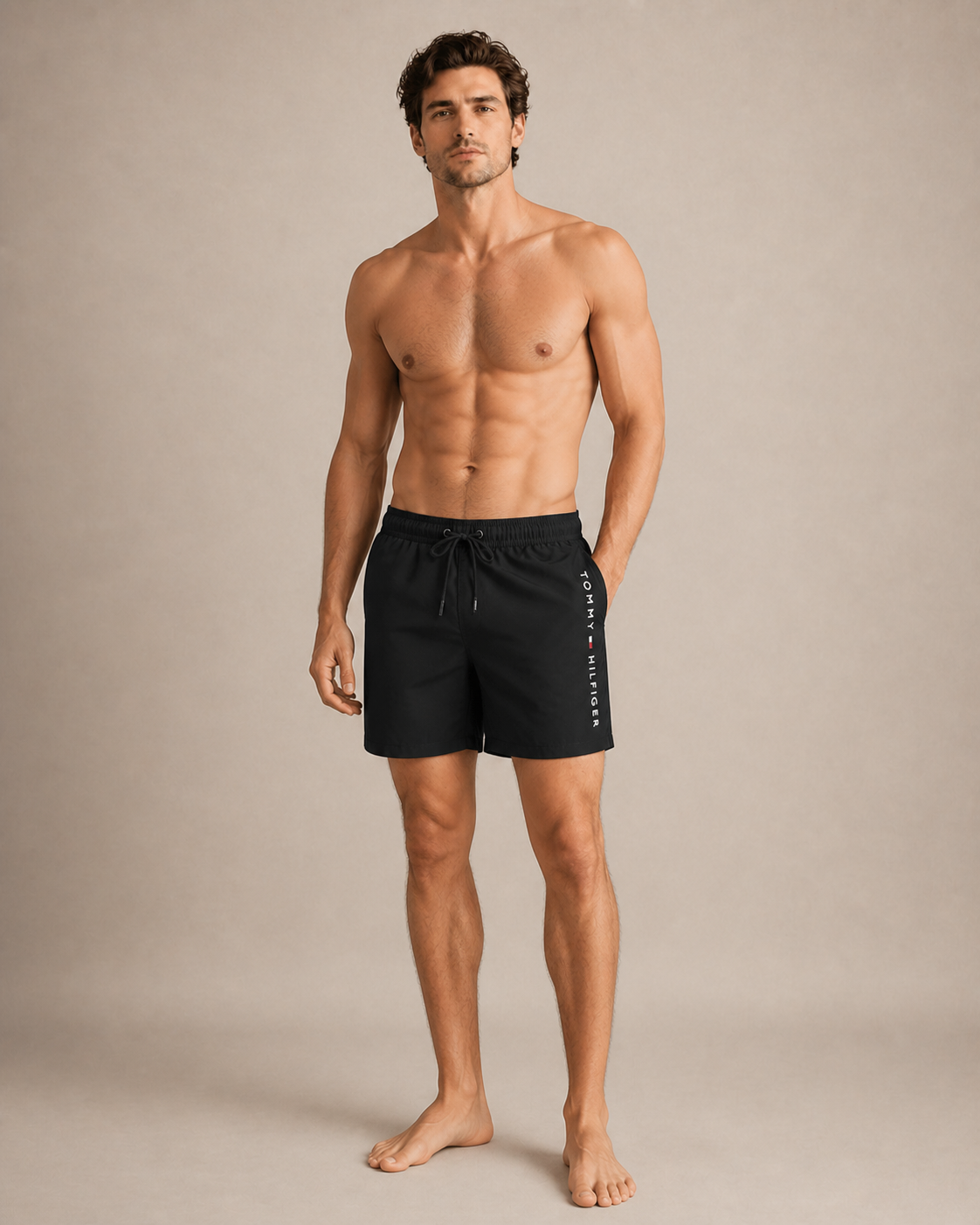 TOMMY HILFIGER - SHORT DE BAIN HOMME NOIR | COLLEKT PARIS