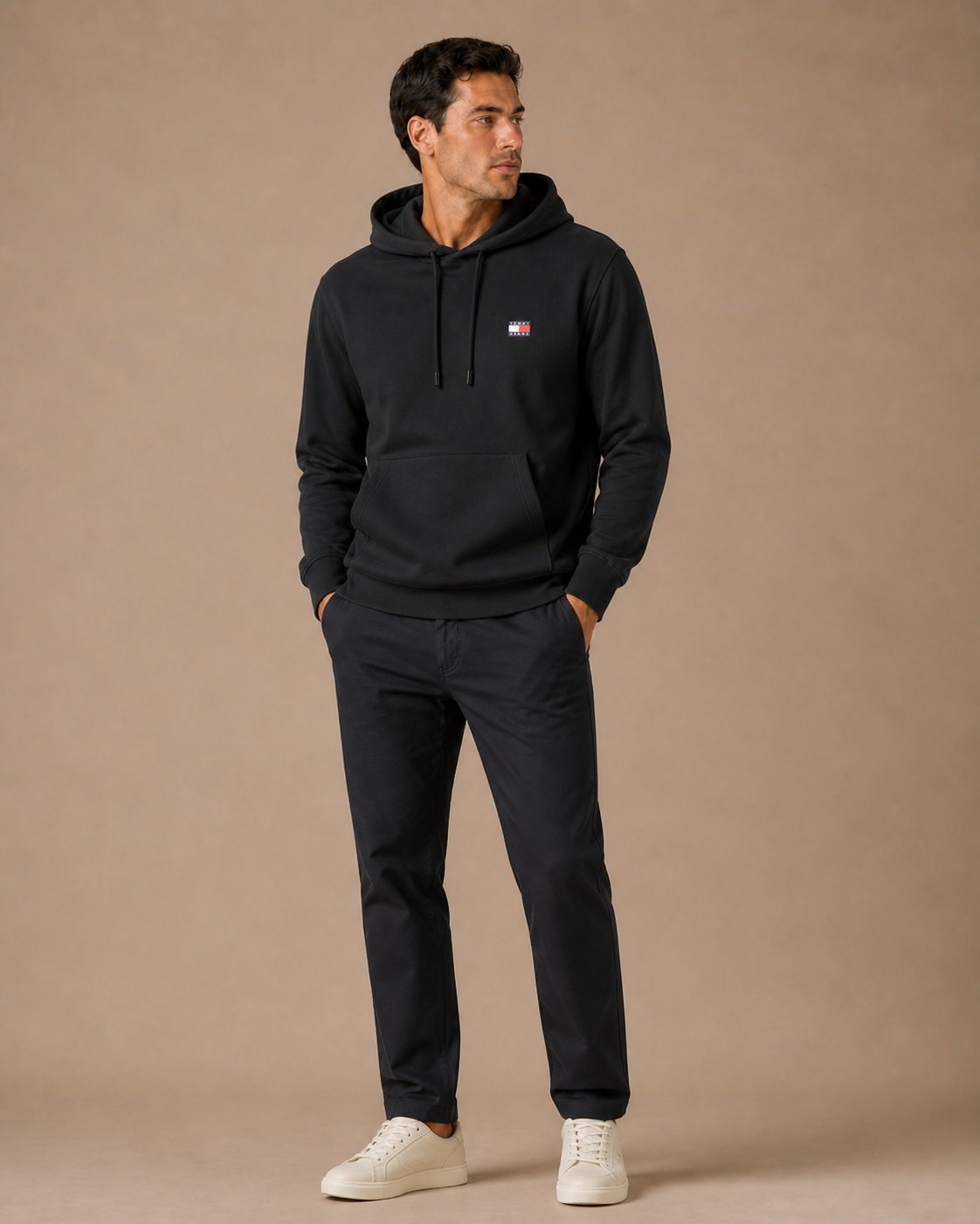 TOMMY HILFIGER - SWEAT À CAPUCHE HOMME NOIR EN COTON | COLLEKT PARIS