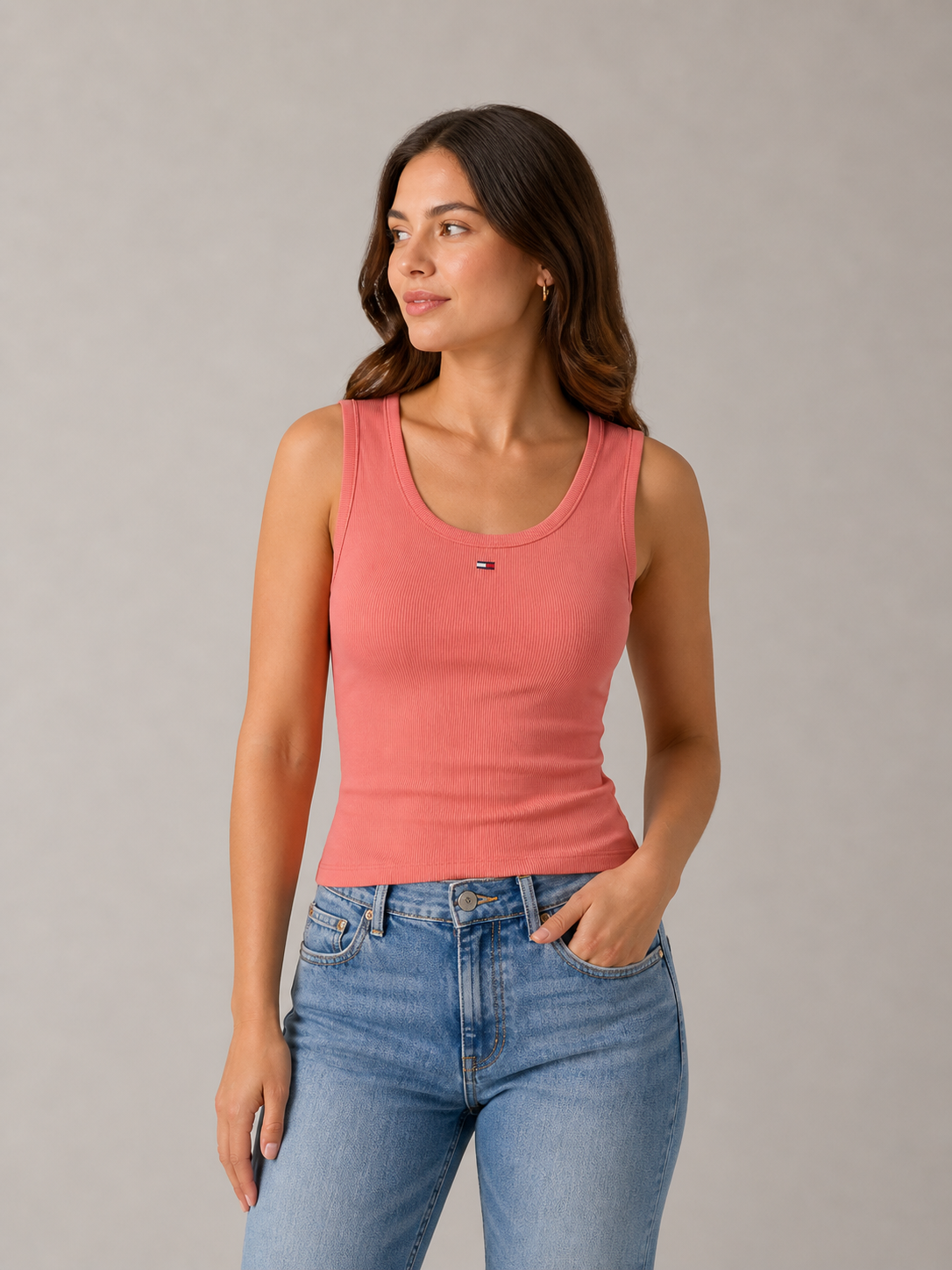 TOMMY HILFIGER - DÉBARDEUR FEMME ROSE | COLLEKT PARIS