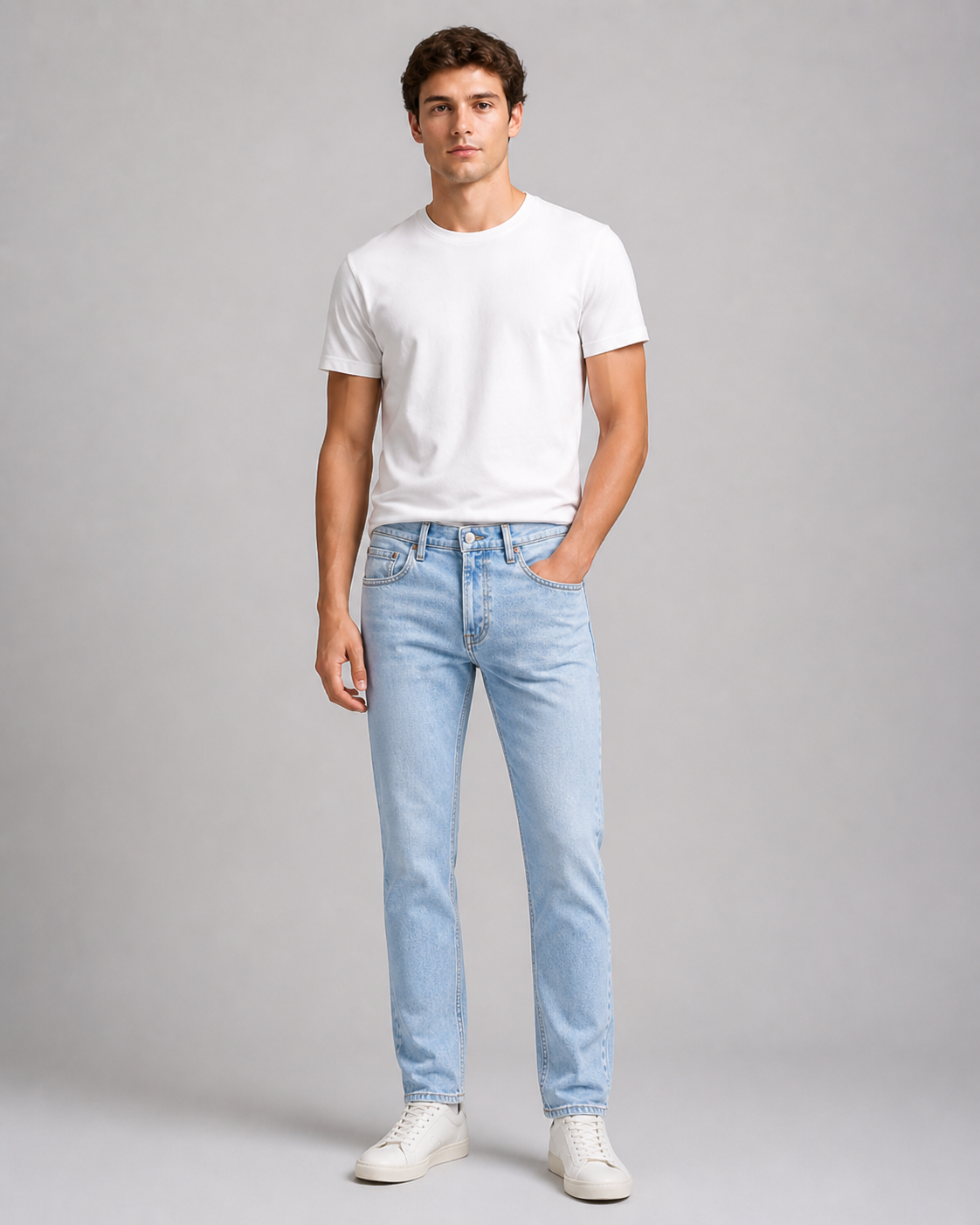 CALVIN KLEIN - JEAN HOMME BLEU CLAIR DROIT | COLLEKT PARIS