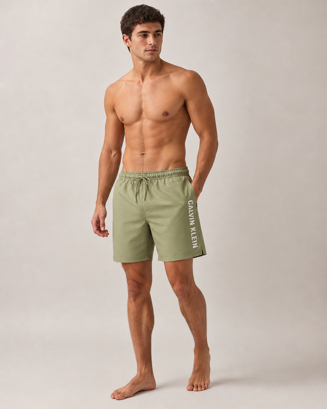 CALVIN KLEIN - SHORT DE BAIN HOMME VERT | COLLEKT PARIS