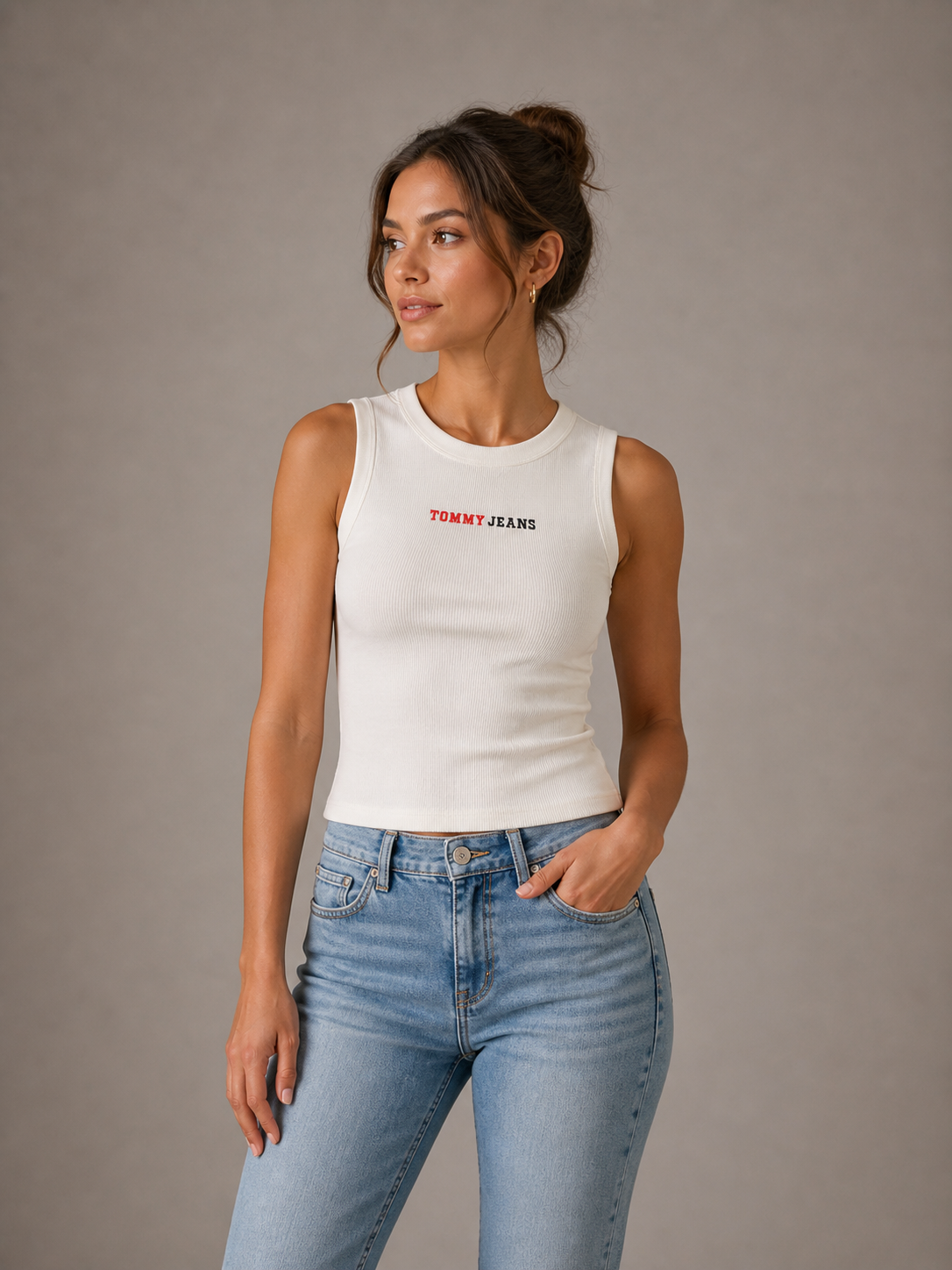 TOMMY HILFIGER - DÉBARDEUR FEMME BLANC | COLLEKT PARIS