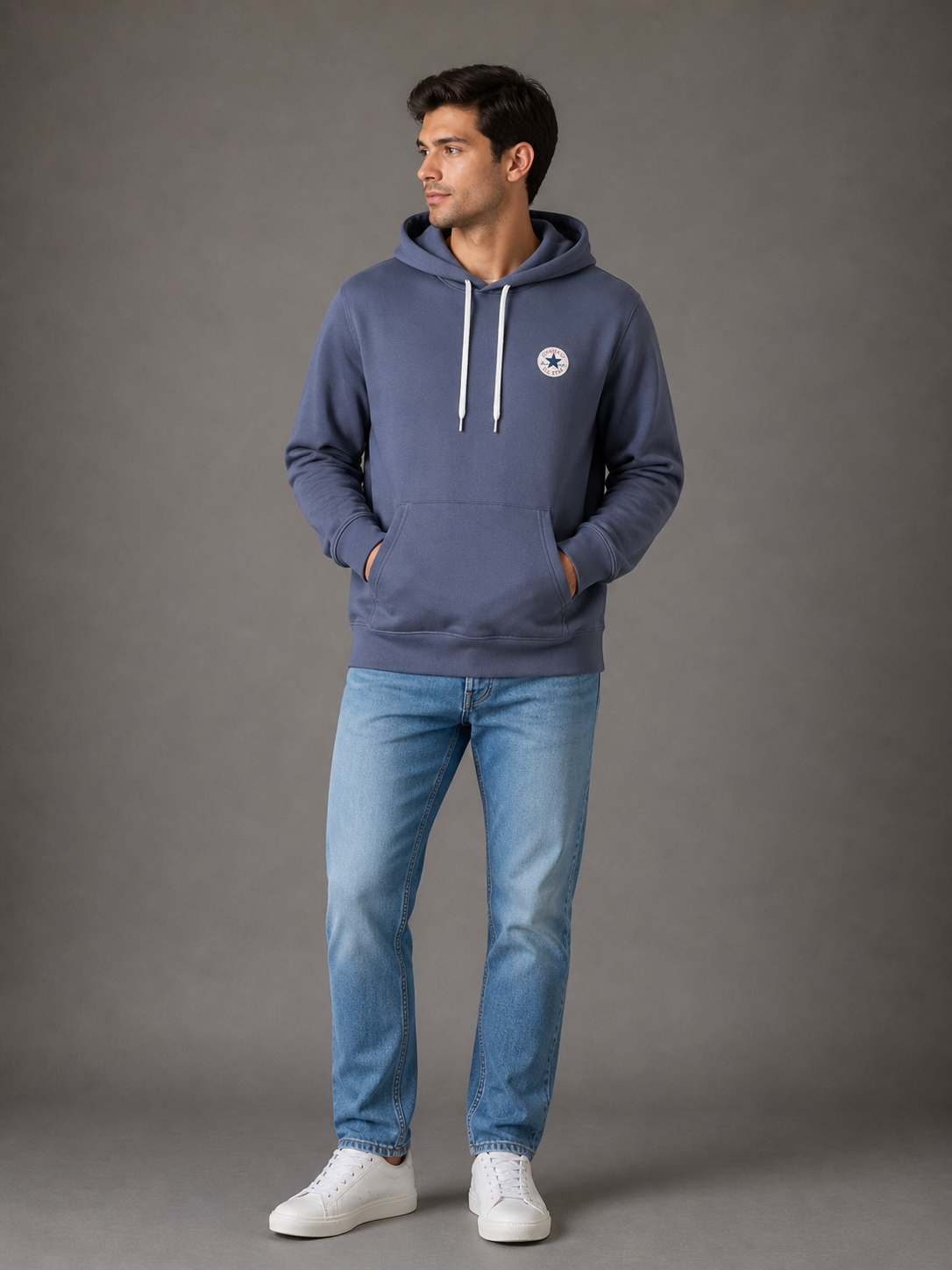 CONVERSE - SWEAT À CAPUCHE HOMME BLEU | COLLEKT PARIS