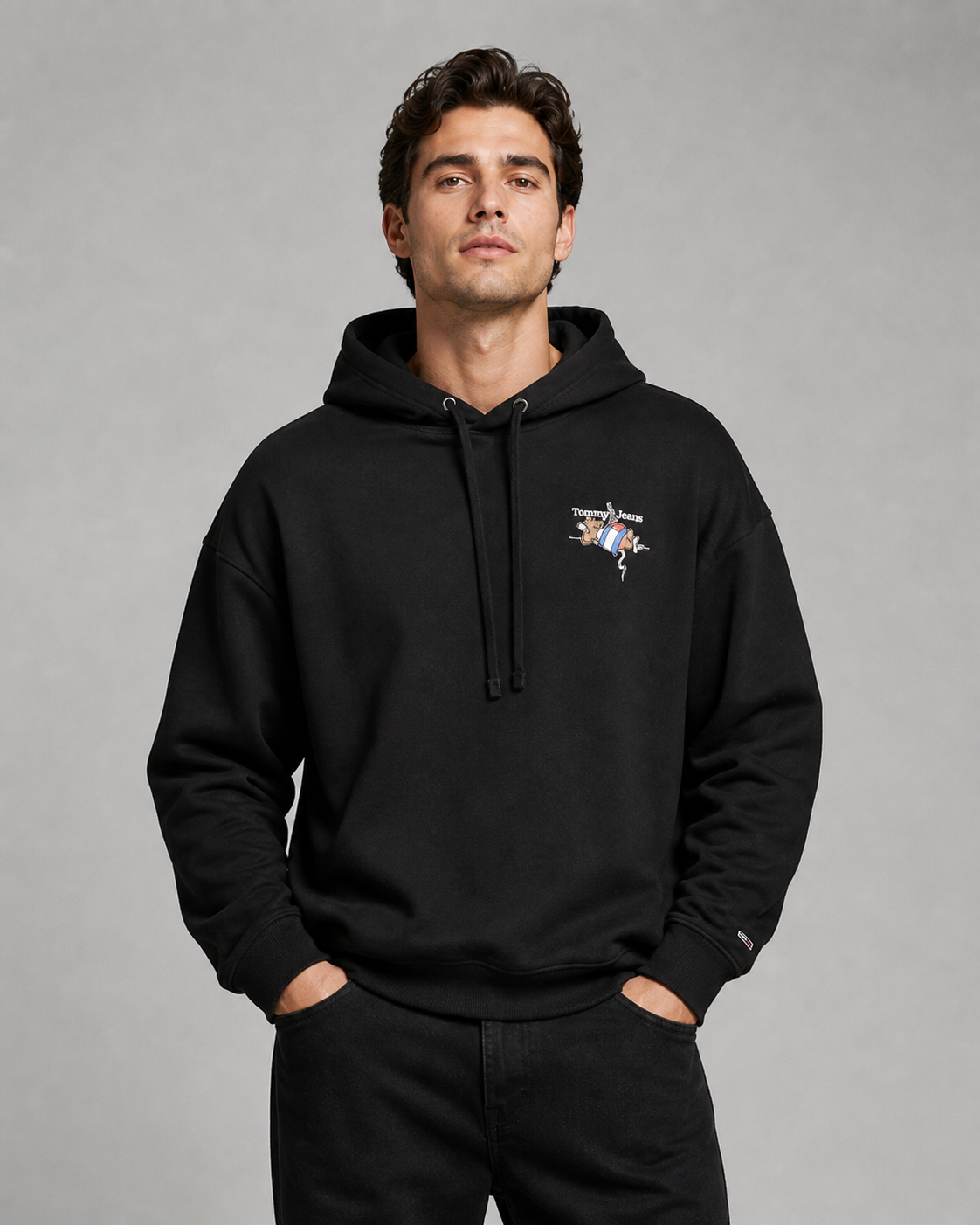TOMMY HILFIGER - SWEAT À CAPUCHE HOMME NOIR | COLLEKT PARIS