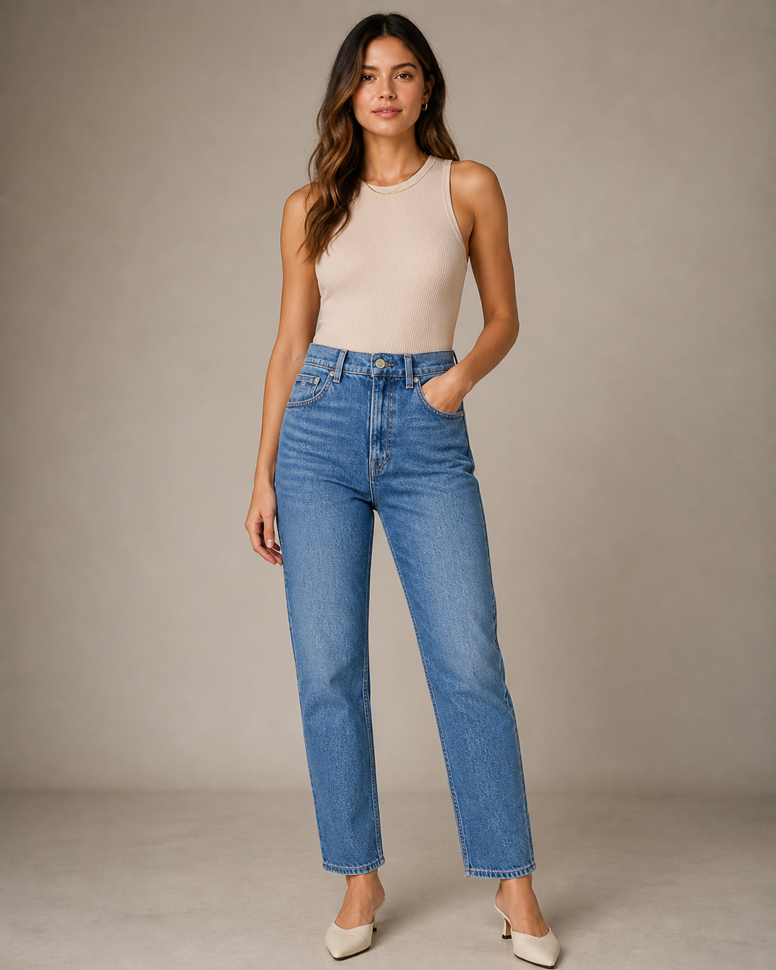 TOMMY HILFIGER - JEAN MOM FEMME BLEU ULTRA HIGH TAPERED | COLLEKT PARIS