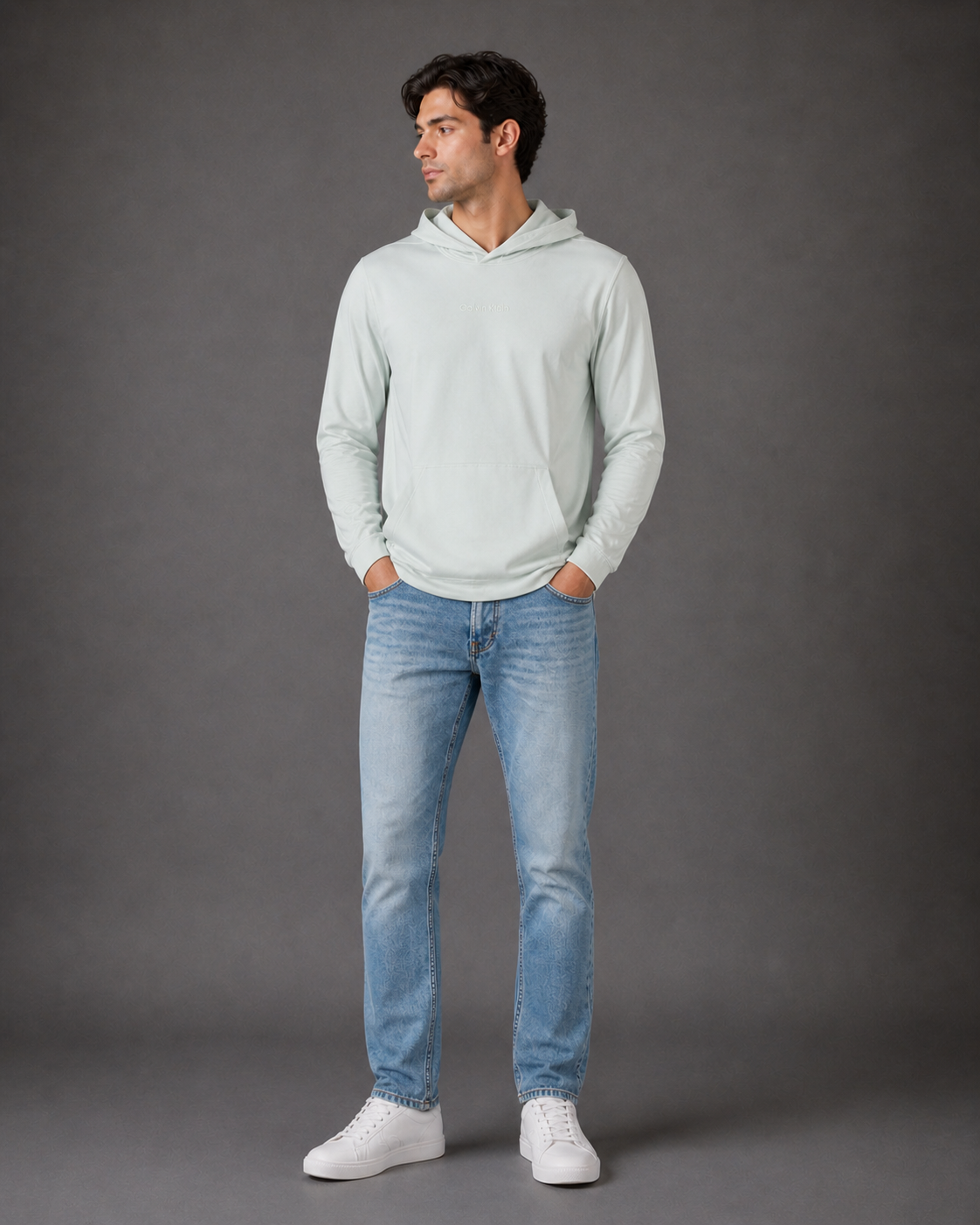 CALVIN KLEIN - SWEAT À CAPUCHE HOMME VERT | COLLEKT PARIS
