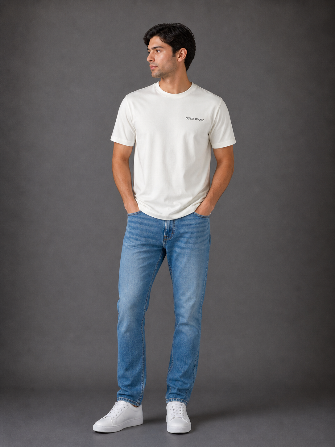 GUESS JEANS - T-SHIRT HOMME BLANC | COLLEKT PARIS