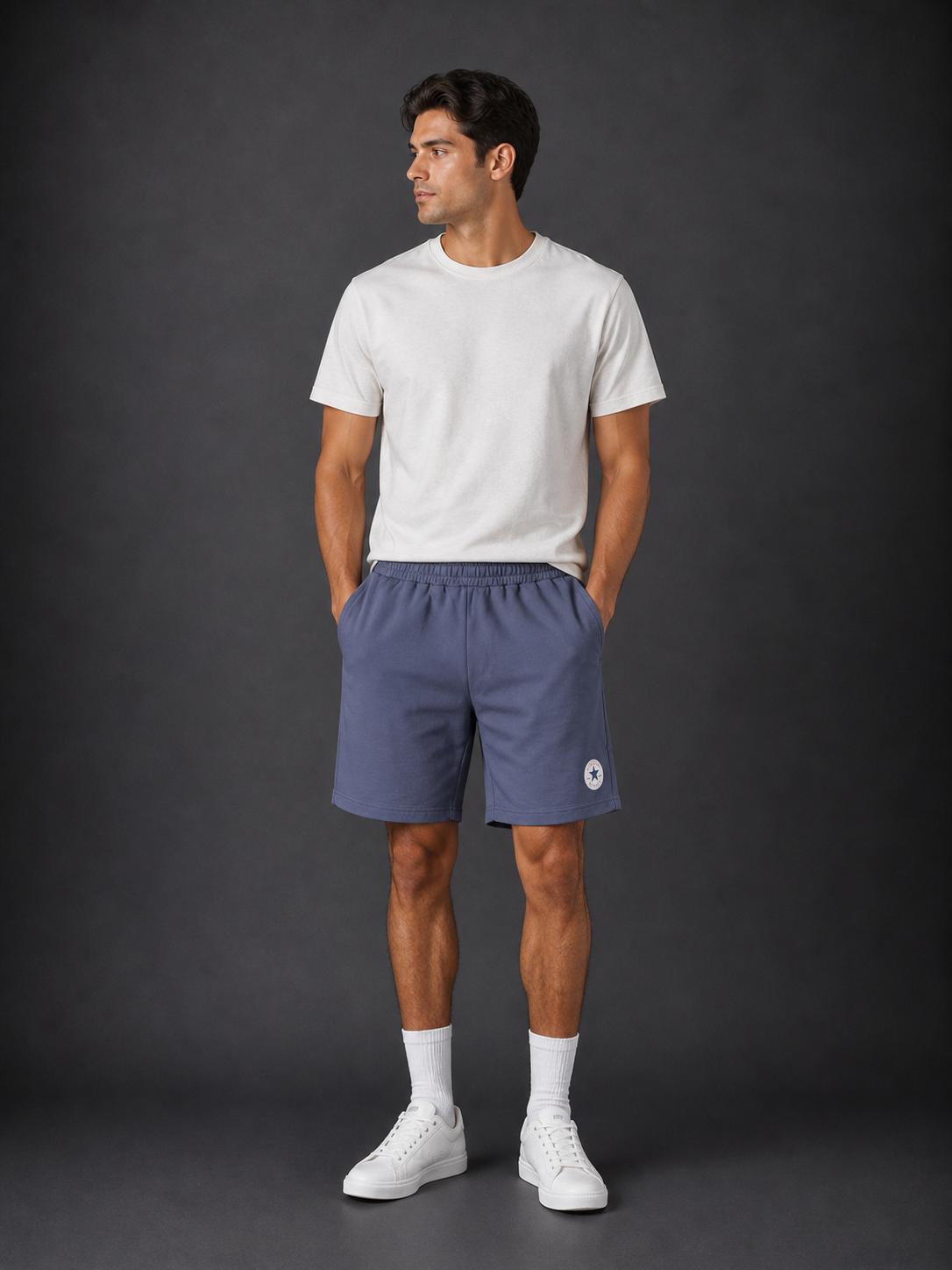CONVERSE - SHORT DE SPORT HOMME BLEU | COLLEKT PARIS