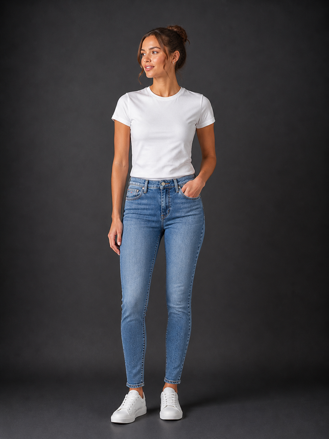 TOMMY HILFIGER - JEAN SKINNY FEMME BLEU SYLVIA HIGH | COLLEKT PARIS