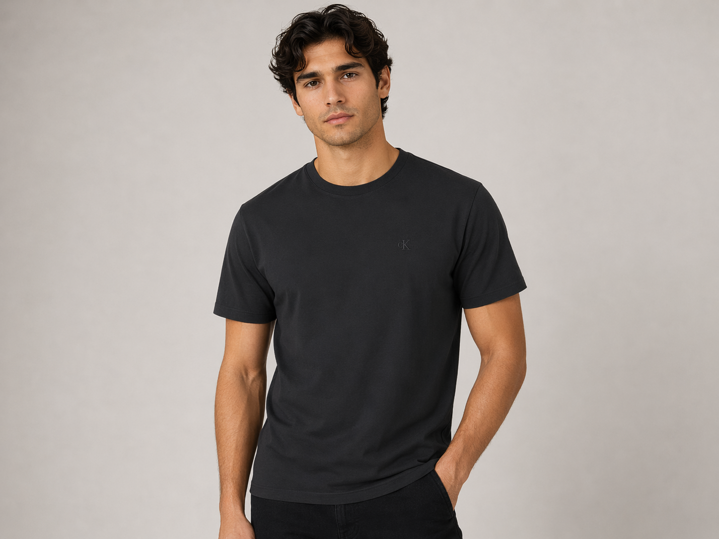CALVIN KLEIN - T-SHIRT HOMME NOIR EN COTON | COLLEKT PARIS