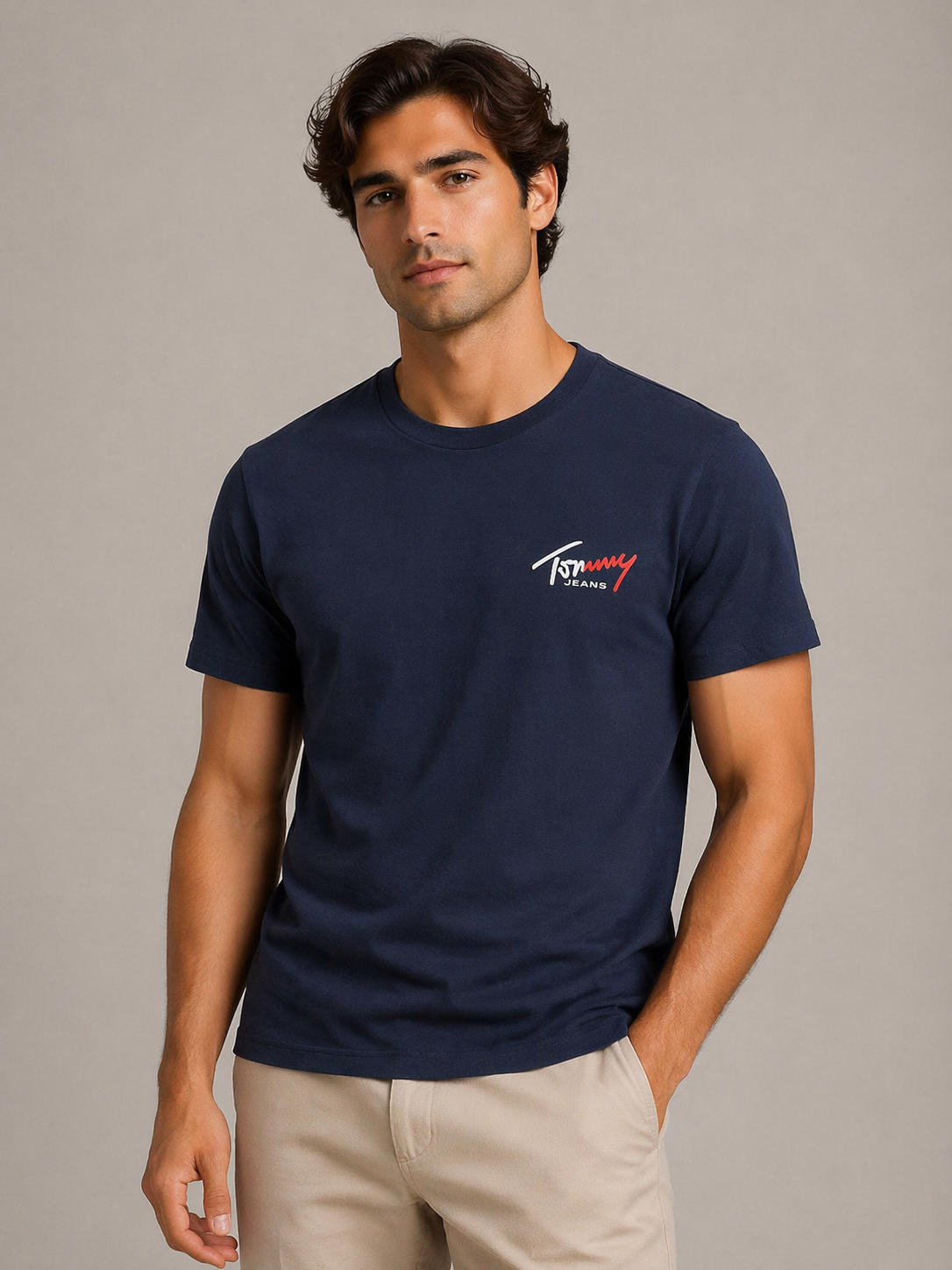 TOMMY HILFIGER - T-SHIRT HOMME BLEU EN COTON | COLLEKT PARIS