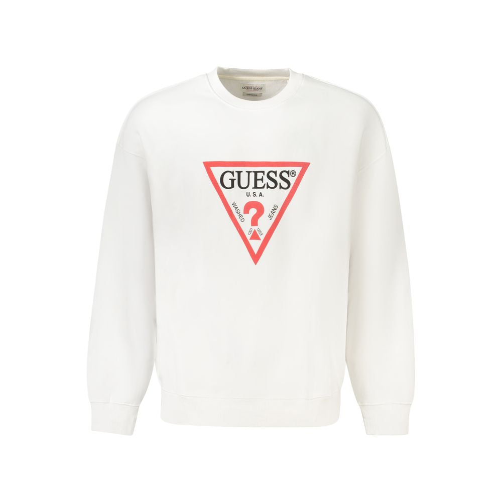 GUESS JEANS - SWEATSHIRT HOMME BLANC OVERSIZE | COLLEKT PARIS