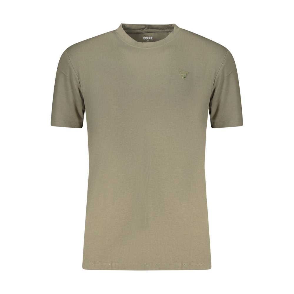GUESS JEANS - T-SHIRT HOMME VERT LOGO APPLIQUÉ | COLLEKT PARIS