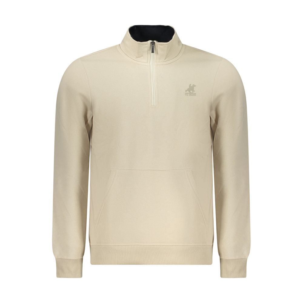 U.S. GRAND - SWEAT HOMME BEIGE DEMI-ZIP | COLLEKT PARIS
