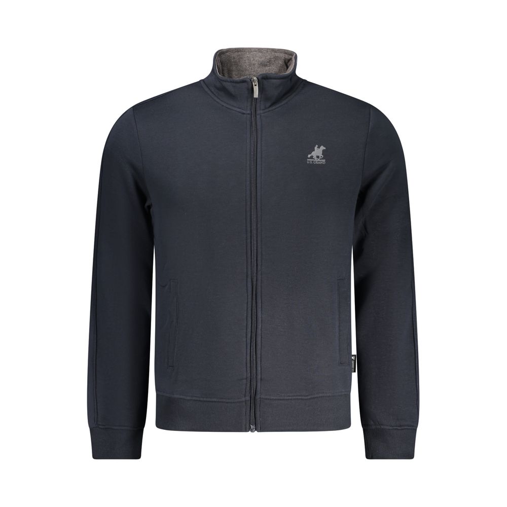 U.S. GRAND - SWEAT ZIPPÉ HOMME BLEU LOGO BRODÉ | COLLEKT PARIS