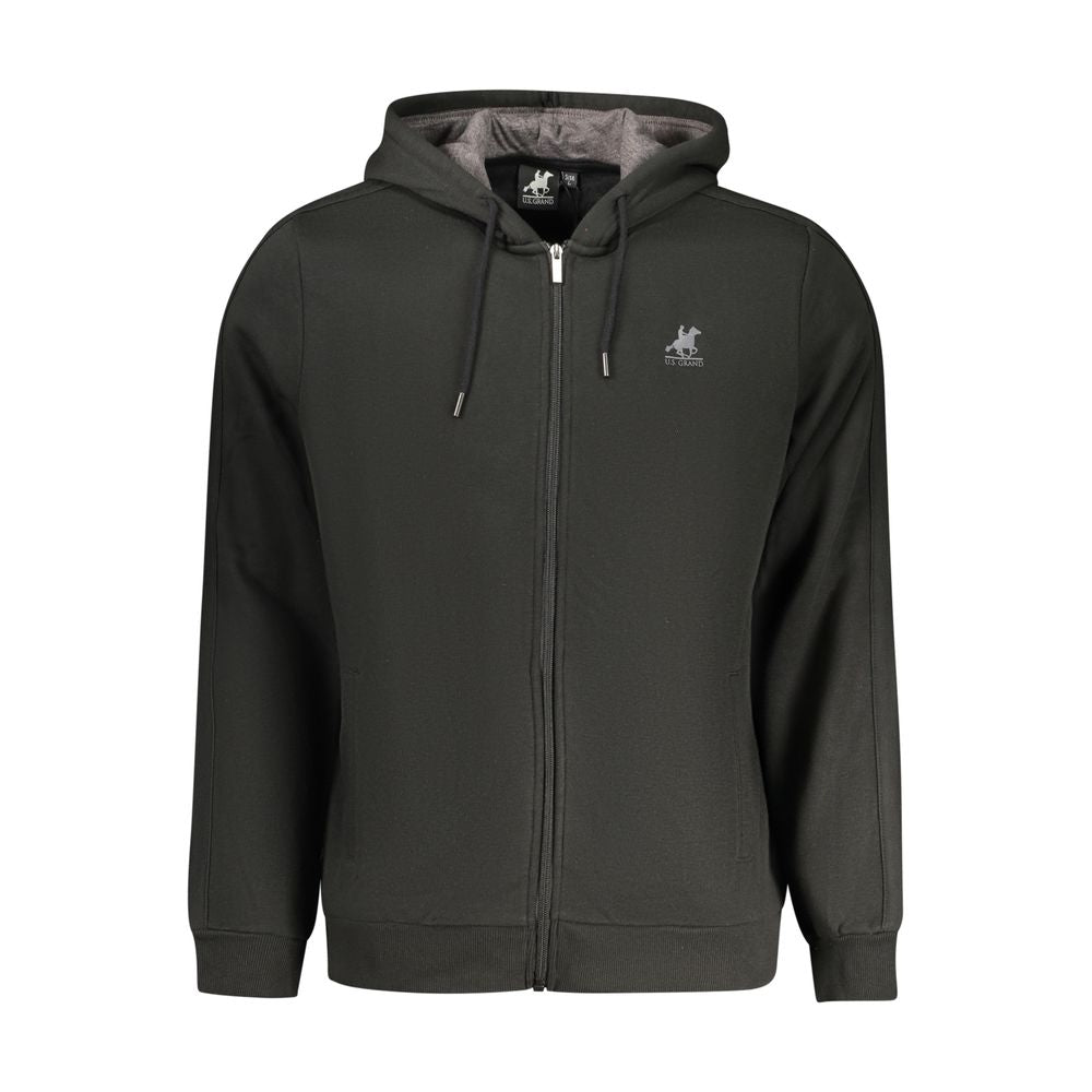 U.S. GRAND - HOODIE ZIPPÉ HOMME NOIR LOGO IMPRIMÉ | COLLEKT PARIS