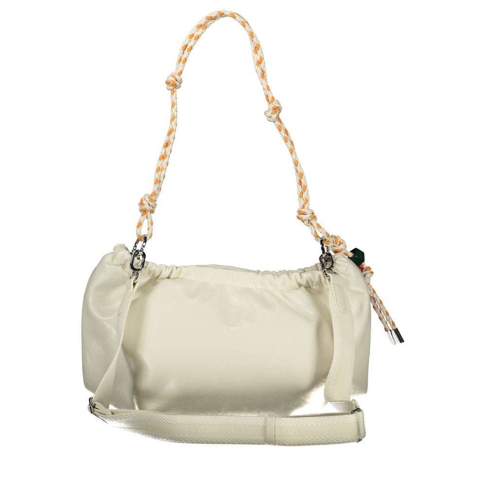 DESIGUAL - WOMEN'S ECRU HALF LOGO WAVERLY HANDBAG | COLLEKT PARIS