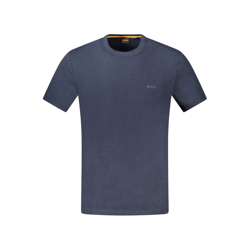 BOSS - T-SHIRT HOMME BLEU LOGO IMPRIMÉ | COLLEKT PARIS