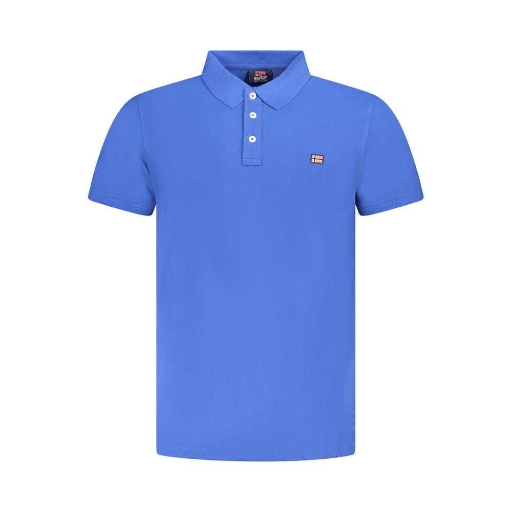 NORWAY 1963 - POLO HOMME BLEU LOGO APPLIQUÉ | COLLEKT PARIS