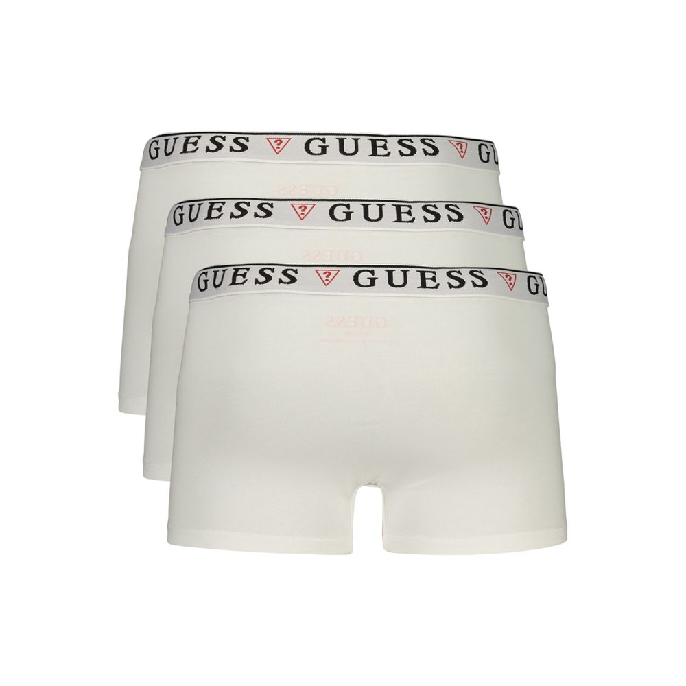 GUESS JEANS - LOT DE 3 BOXERS HOMME BLANCS | COLLEKT PARIS