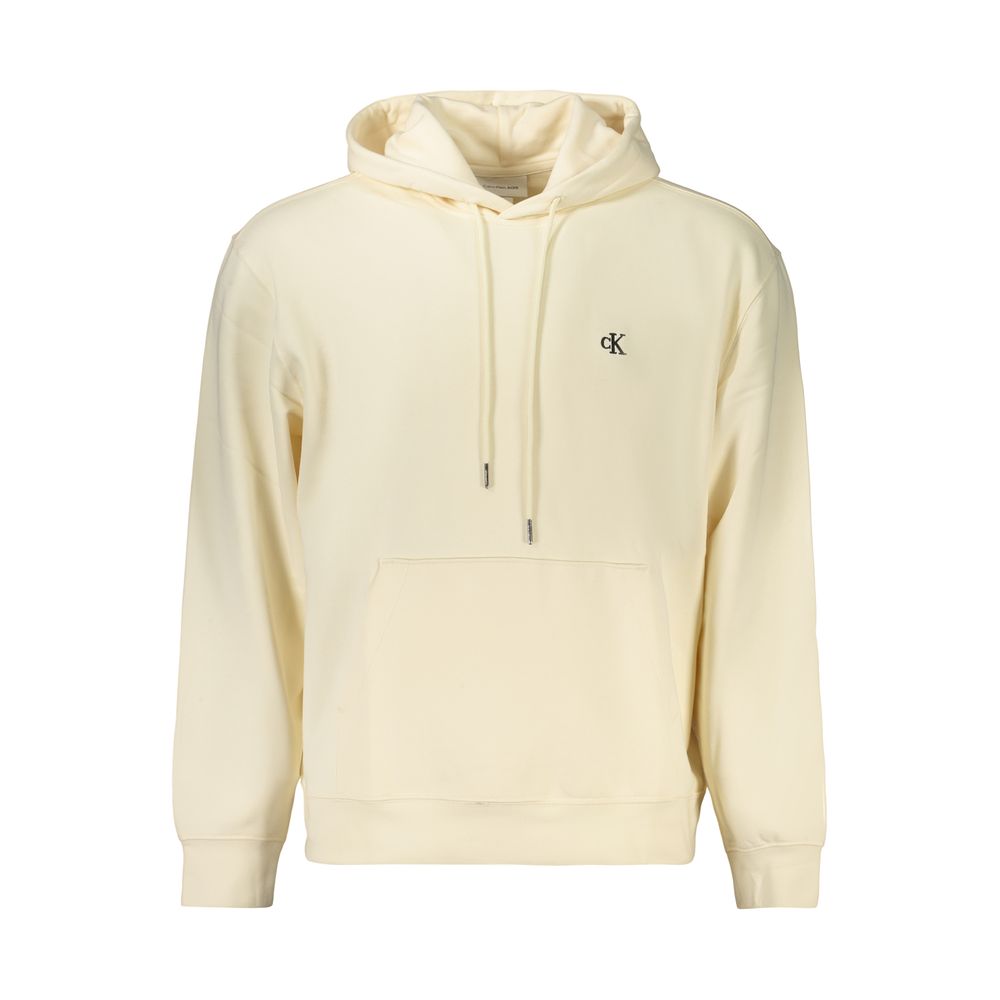 CALVIN KLEIN - SWEAT À CAPUCHE HOMME BEIGE EN COTON | COLLEKT PARIS