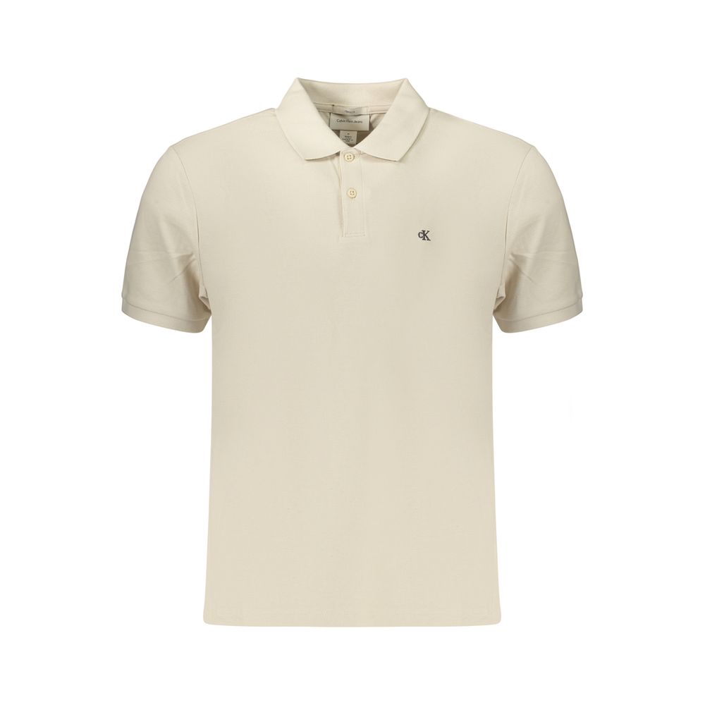 CALVIN KLEIN - POLO HOMME BEIGE EN COTON | COLLEKT PARIS