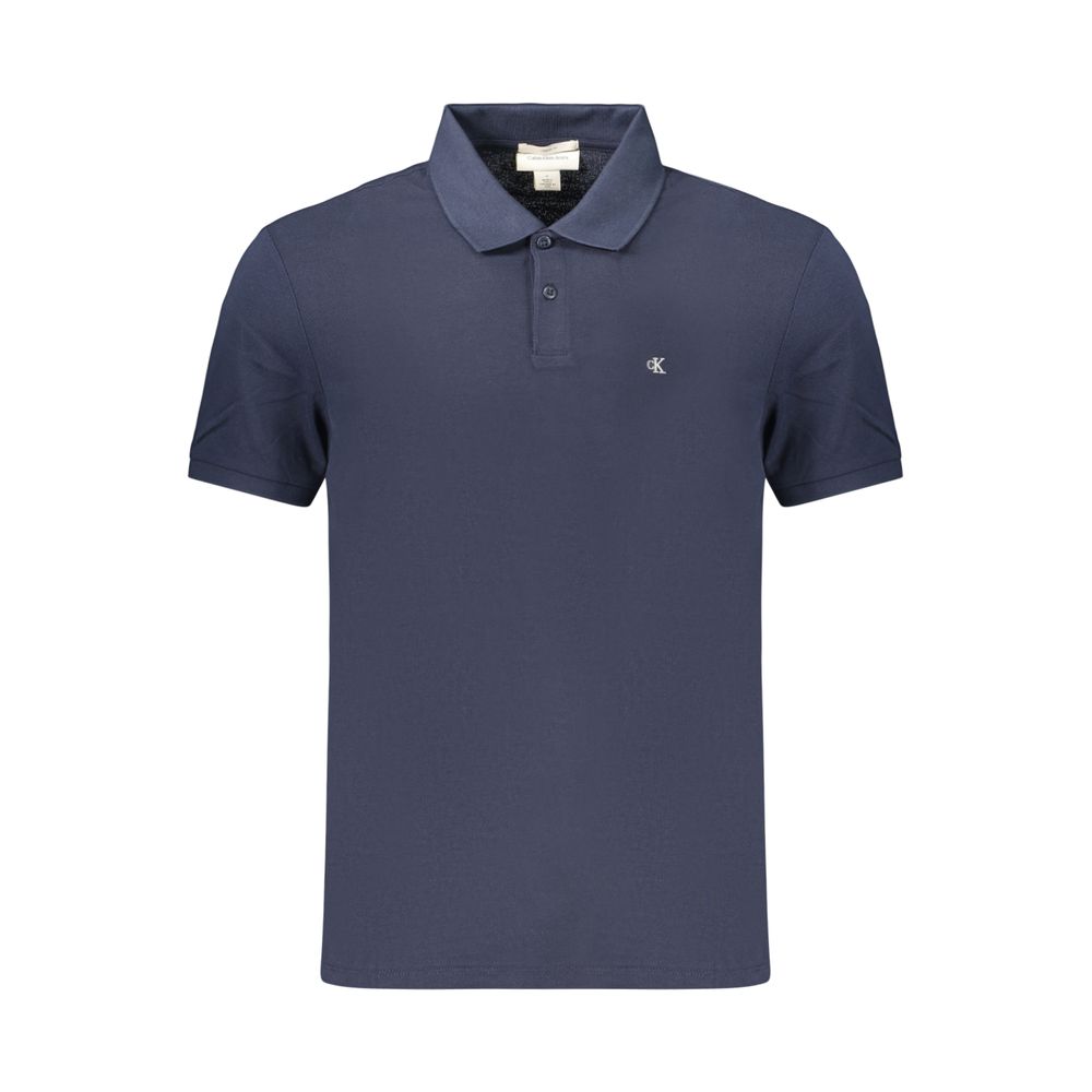 CALVIN KLEIN - POLO HOMME BLEU EN COTON | COLLEKT PARIS