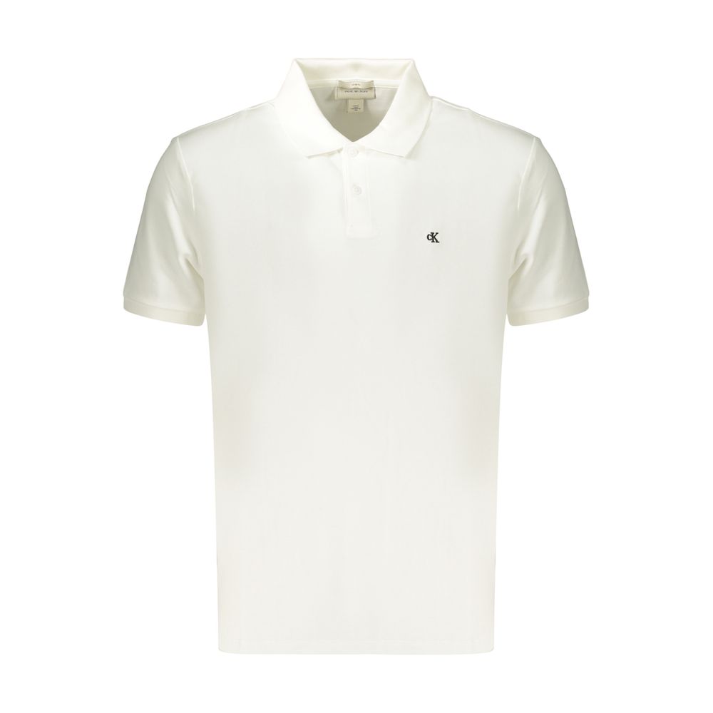CALVIN KLEIN - POLO HOMME BLANC EN COTON | COLLEKT PARIS