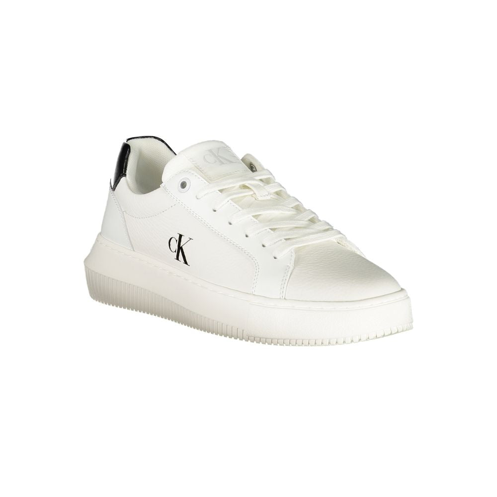 CALVIN KLEIN - SNEAKERS FEMME BLANCHES À DÉTAILS NOIRS | COLLEKT PARIS