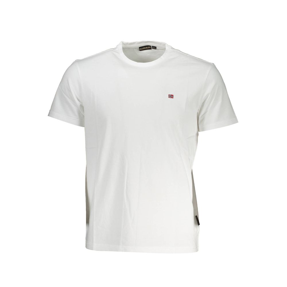 NAPAPIJRI - T-SHIRT HOMME BLANC LOGO BRODÉ | COLLEKT PARIS