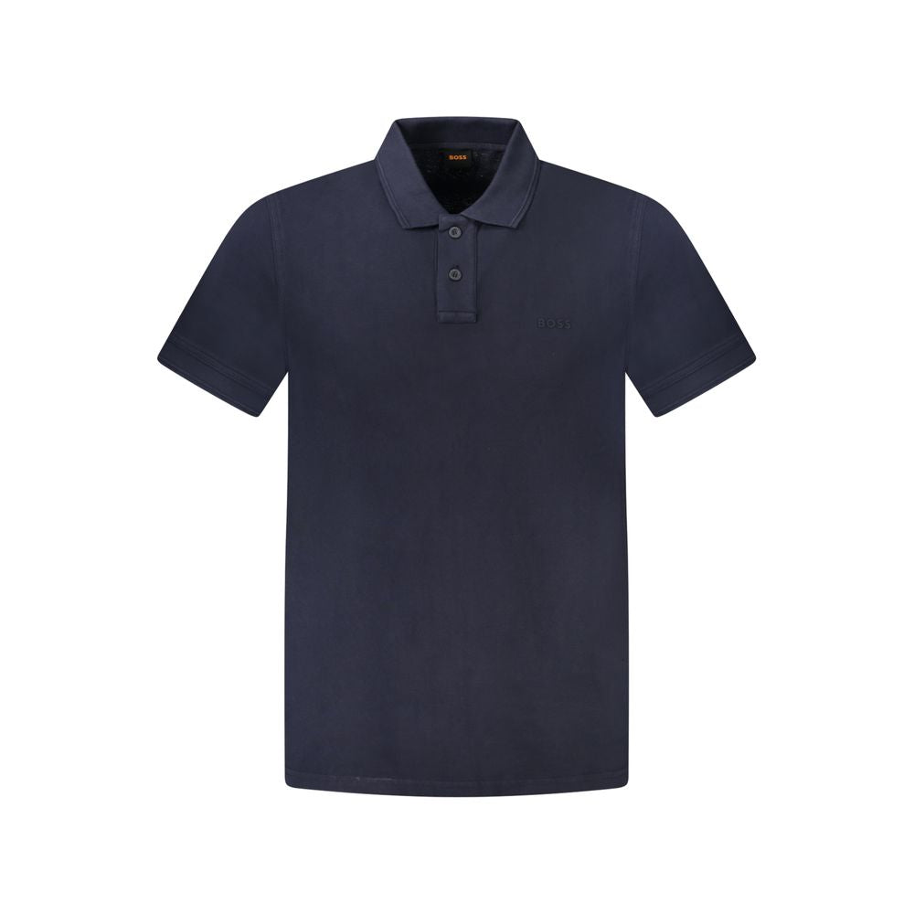 BOSS - POLO HOMME BLEU EN COTON | COLLEKT PARIS