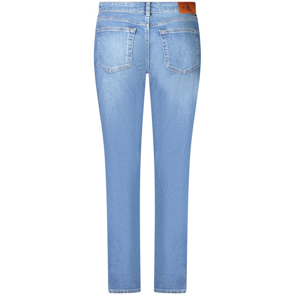 CALVIN KLEIN - JEAN SLIM FEMME BLEU MID RISE | COLLEKT PARIS